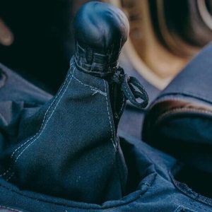 Legacy Plus Transmission Cover – Charcoal and Black Leather full view