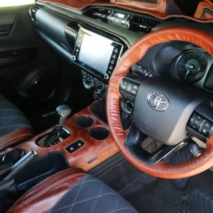 Legacy Premium Transmission Cover – Charcoal and Black Leather full view