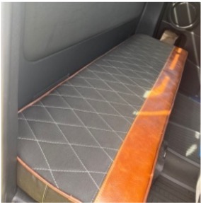 Premium Rear Bench – Charcoal leather full view